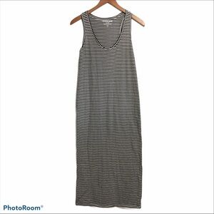 Everlane Striped Maxi Dress Black and White Xsmall